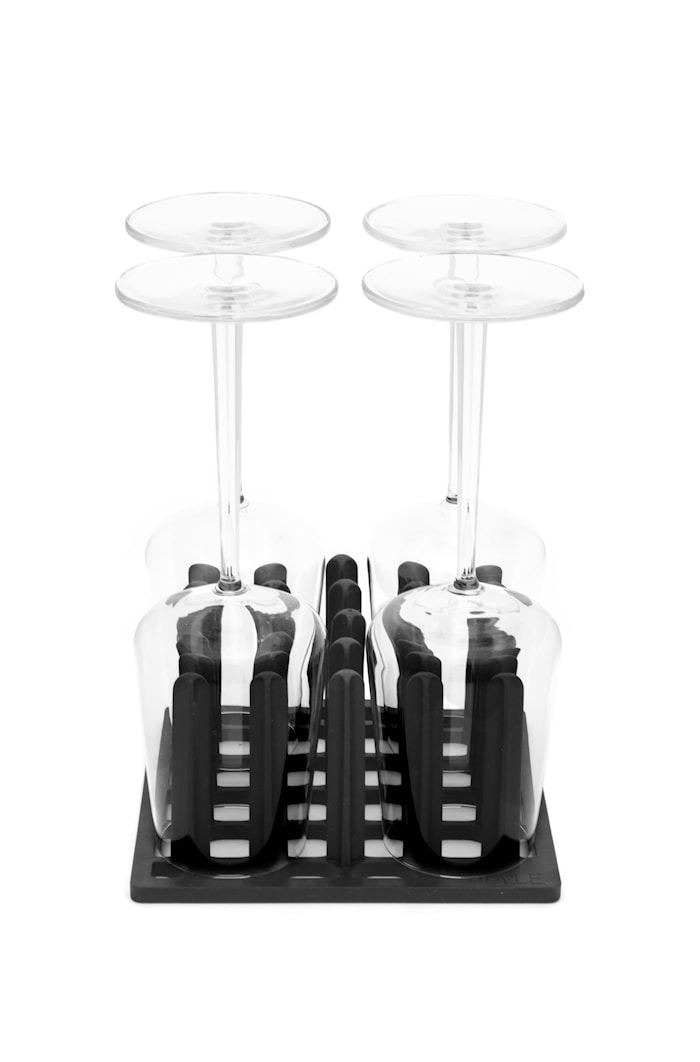 Glasstativ 1-pakning, svart