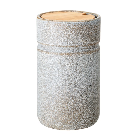 Hazel Jar w/Lid Grey Stoneware