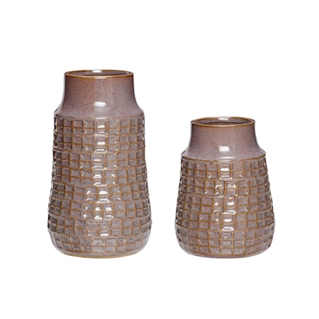 Hübsch Vas Keramik Lila 2 st