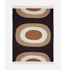 Melooni Pläd 130 x 170 cm Svart/Beige/Vit