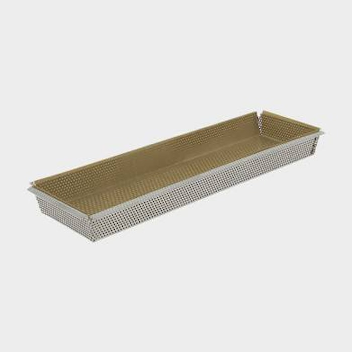 Molde rectangular fondo desmontable 35x10x3,5cm