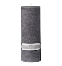 Pillar Candle Rustic 20 cm Grey