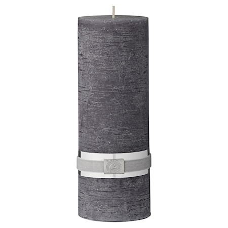 Pillar Candle Rustic 20 cm Grey