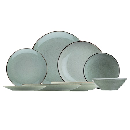 Porcelain Tableware Set 24 Pieces Green