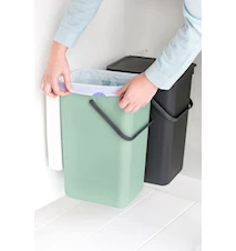 Inbyggnadssystem Sort & Go 2x16L, Mörkgrå & Jade Green