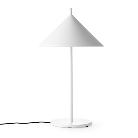 metal triangle table lamp M matt white