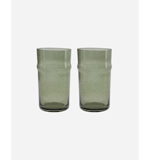 Rain Dricksglas 2-pack Ø7,8x14 cm Glas Grön