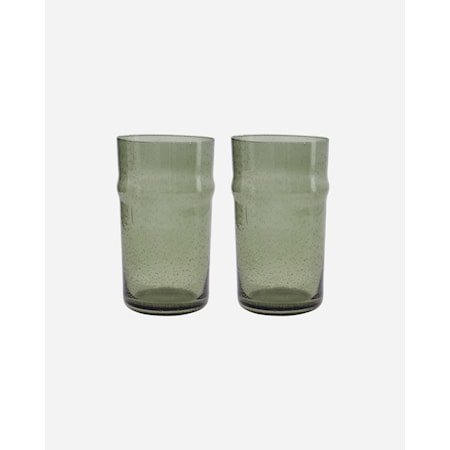 Rain Drikkeglas 2-pak Ø7,8×14 cm Glas Grøn