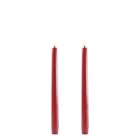 Taper LED-Ljus 2-pack 2,3 x 25 cm Carmine Red