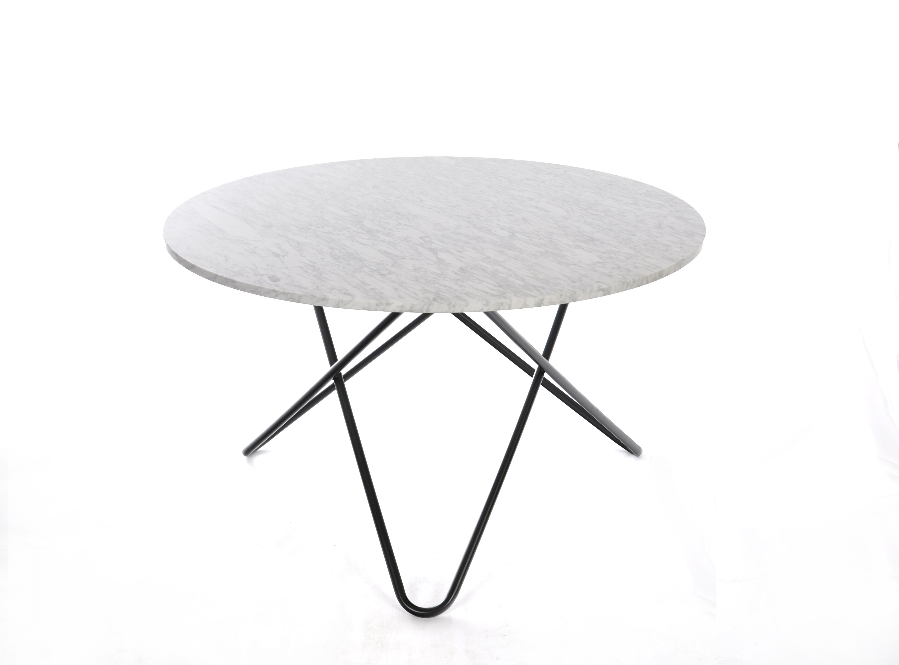 Big O Spisebord SvartMatt Hvit Marmor Ø120 Kjøp Big O Spisebord MessingSvart Marmor Ø120 | KitchenTime