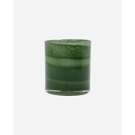House Doctor Blur Fyrfadsholder Ø9×10 cm Glas Grøn