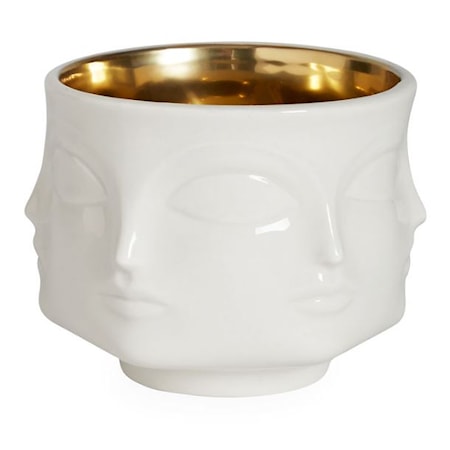 Jonathan Adler Skål Muse – Hvid/Guld