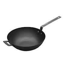 Valurauta wok-pannu 32 cm