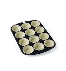 Muffinsform 12 hull grå/creme