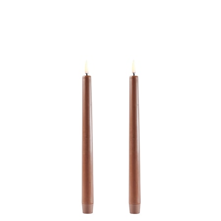 Taper LED-Kynttilä 2-pakkaus 2,3 x 25 cm Caramel