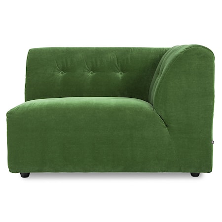 Vint couch: Element höger 1,5-sits Grön