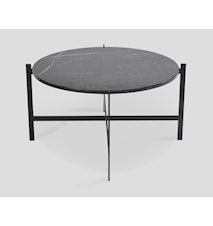 Deck table large - svart marmor / svartlakkert stamme