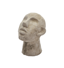 Talvik Figur Huvud 23 cm Cement Grå
