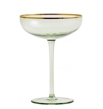 Greena Cocktailglass med gulldetaljer