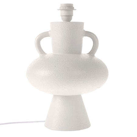 stoneware lamp base white L