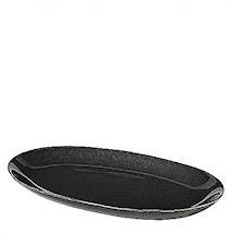 Plate Oval Nordic Coal Stoneware