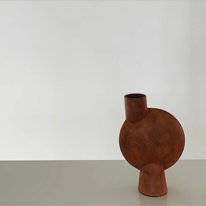 Sphere Bubl Vase Midi Terrakotta