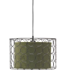 Taklampa Ring Svart/Grön