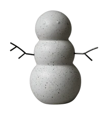Snowman Snögubbe L Ø15x16,5 cm Keramik Prickig