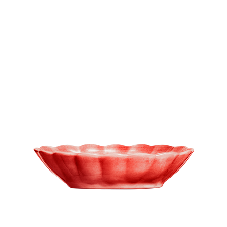 Oyster Skål 23×18 cm Röd