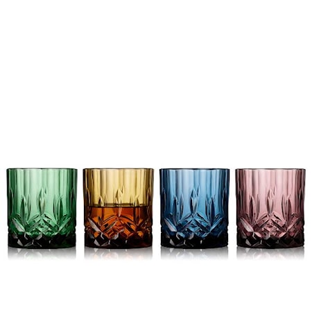Lyngby Glas Sorrento Whiskyglas 35 cl 4-pak Mixed
