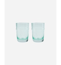 Rain Dricksglas 2-pack Ø7,5x10,5 cm Glas Grönblå
