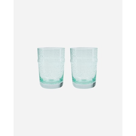 Rain Dricksglas 2-pack Ø7,5×10,5 cm Glas Grönblå