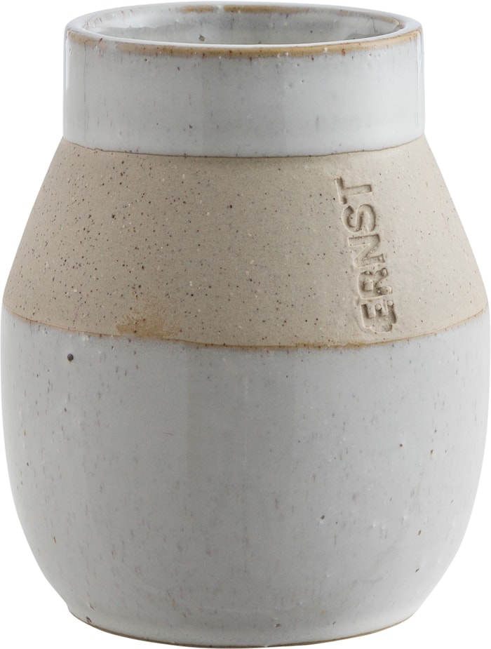 Vase vitrifié avec bordure mate - 10 cm