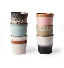Set di 6 tazze in ceramica anni '70