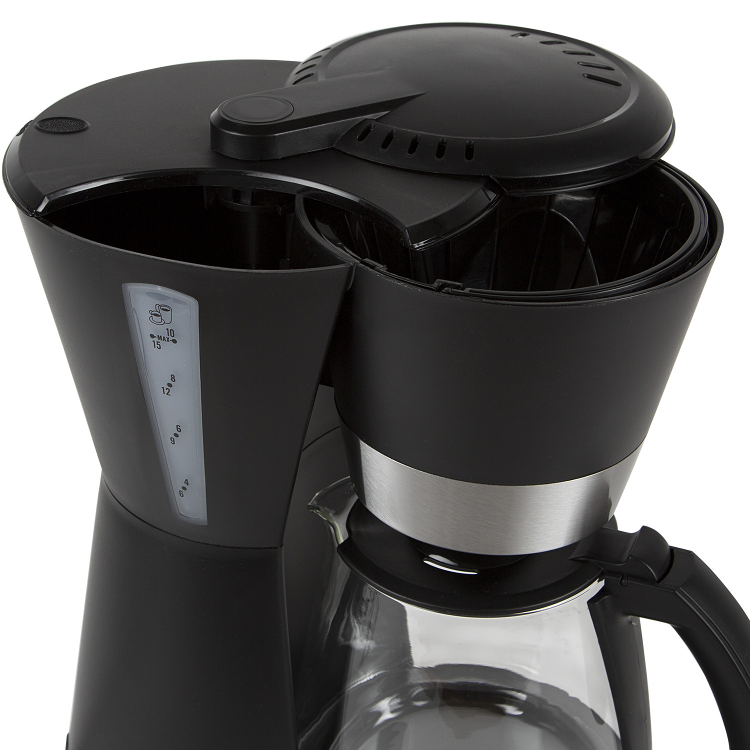 Kaffebryggare med Svängbart Lock Svart Kaffebryggare med Svängbart Lock Svart