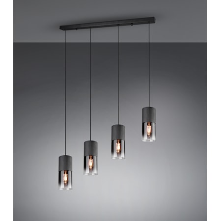 TRIO Lighting Robin Kattovalaisin 4L E27 Musta