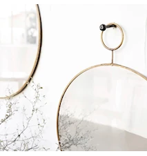 The Loop Mirror 38 cm Ø Brass