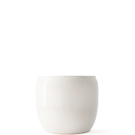 Urtepotteskjuler Glaseret Keramik 14×12 cm Hvid
