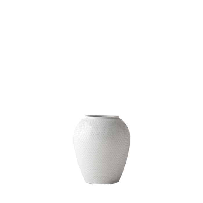 Rhombe Vase Hvit Porselen 16,5cm