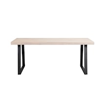Brooklyn Matbord Vitpigmenterad Ek/U-ben Svart Metall 170x95 cm
