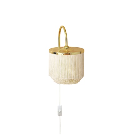 Fringe vegglampe Cream White
