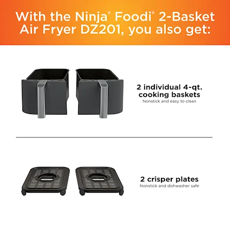 Ninja Air Fryer Dual Zone 7,6 L Svart