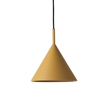 metal triangle pendant lamp M matt ochre