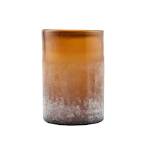 Mist Ljuslykta Ø13x19,5 cm Glas Brun