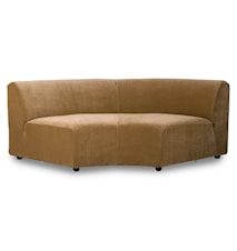Jax couch: element avrundet Velvet, mustard