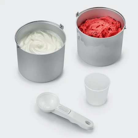 Jäätelökone Kompressorilla, Jugurttitoiminnolla, 2 L, Kaksi astiaa