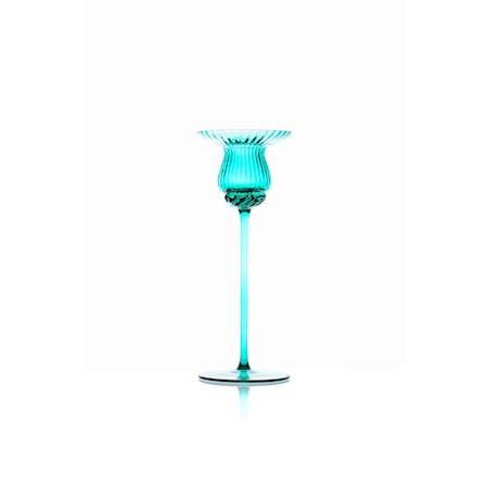 Tulipán Ljusstake 20 cm Turquoise