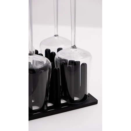 Glasstativ 1-pakning, svart
