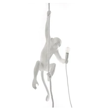 Monkey Valaisin With Rope - Valkoinen