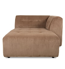 Vint couch: element høyre Divan Corduroy rib, brun